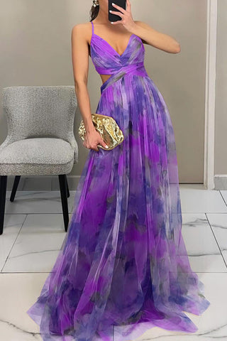 Elegant Floral Evening Gown