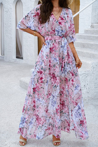 Floral Wrap Maxi Dress