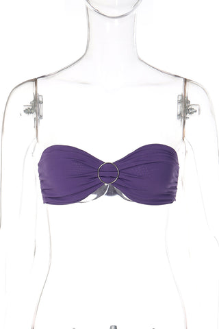 Draped Dress Set with O-Ring Detail
