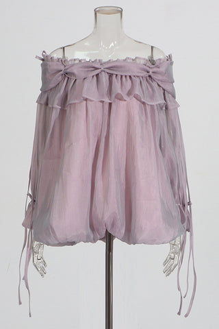 Off-the-Shoulder Ruffled Blouse