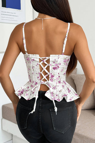 Floral Print Peplum Camisole