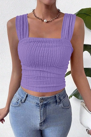 Ruched Crop Tank