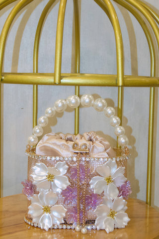 Elegant Floral Beaded Handbag