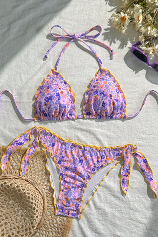 Floral Triangle Bikini Set