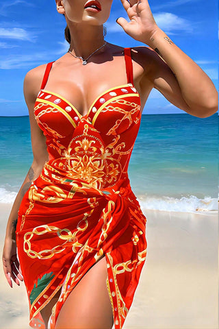 Elegant Chain-Pattern Bikini Set