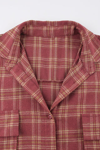 Oversized Plaid Blouse