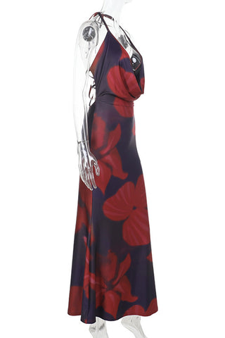 Floral Halter Maxi Sundress