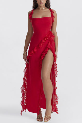 Ruffled Sleeveless Casual Dress