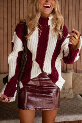 Turtleneck Striped Sweater