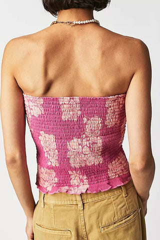 Strapless Floral Tube Top