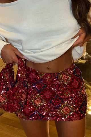 Sequin Mini Skirt