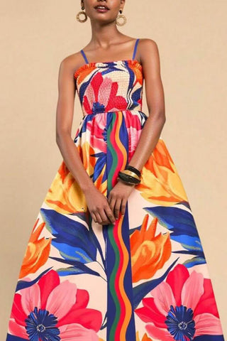 Vibrant Floral Maxi Dress