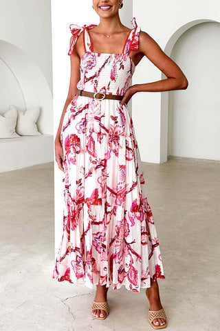 Floral Smocked Midi Dress