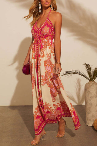 Boho Halter Flow Maxi Dress