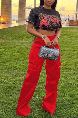 Graphic Tee with Casual Utility Pants