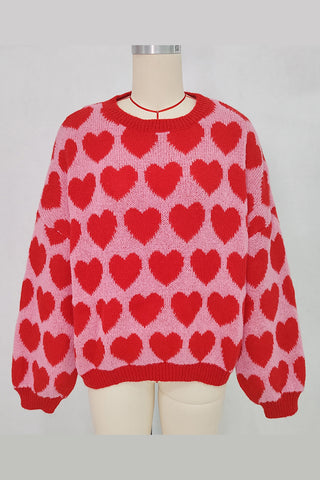 Heart Pattern Sweater