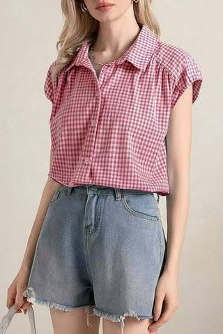 Gingham Button-Down Shirt
