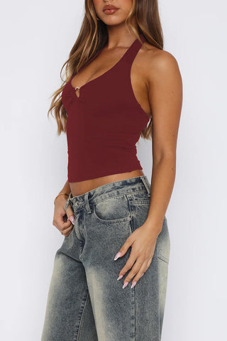 Keyhole Halter Tank Top