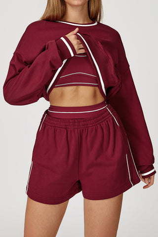 Elastic Waistband Athletic Shorts