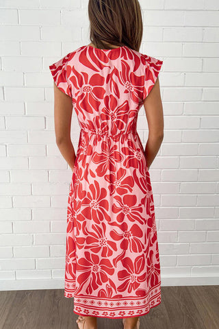 Button-Down Floral Casual Dress