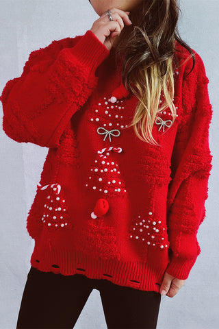 Festive Embellished Holiday Sweater