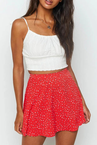 Polka Dot A-Line Mini Skirt
