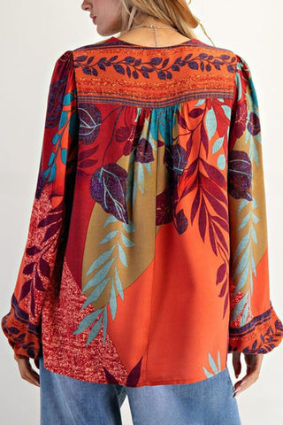 Bohemian Floral Blouse