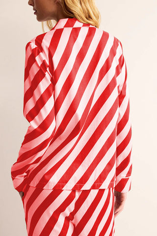 Striped Button-Up Pants Set