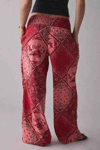 Relaxed Fit Checkered Casual Pants