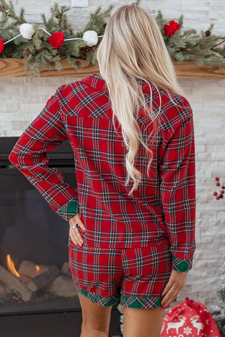 Plaid Patchwork Holiday Pajama Set
