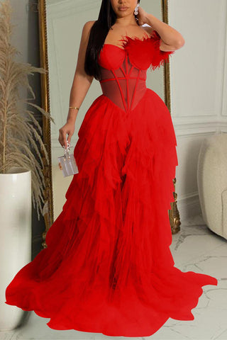 Stunning Strapless Evening Gown