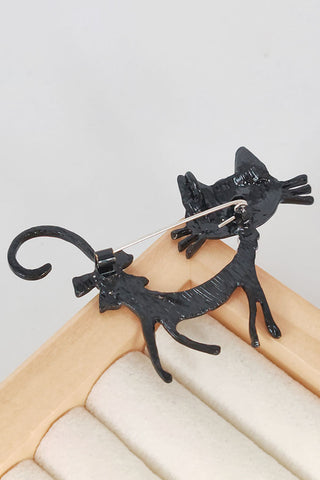 Whimsical Cat Brooch Pin