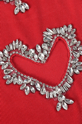 Heart Appliqué Two-Piece Casual Set