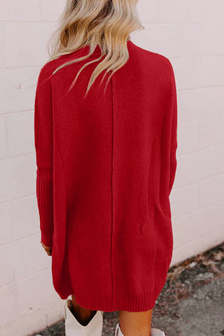 Cozy Tunic Sweater Dress with Pockets