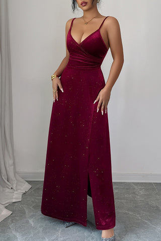 Elegant Spaghetti Strap Evening Gown