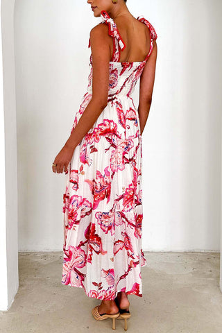 Floral Smocked Midi Dress