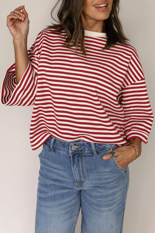 Striped Drop Shoulder Tee