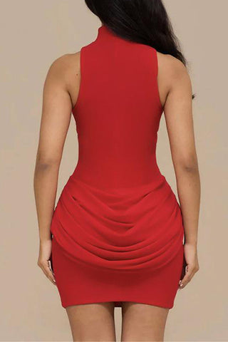 Sleeveless Ruched Casual Dress