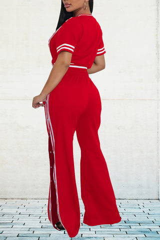 Striped Sporty Pants Set