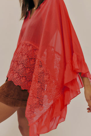 Lace Detail Flowing Blouse