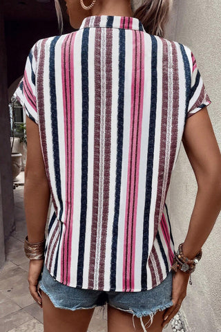 Striped V-Neck T-Shirt