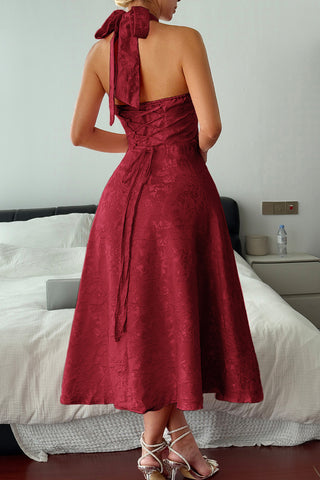 Halter-Neck Evening Dress