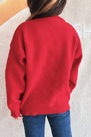 Playful Cherry-Embellished Sweater