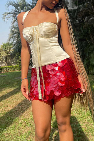 Sequin Embellished Mini Skirt