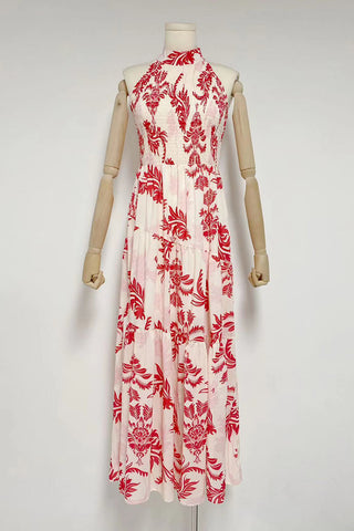 Floral Halter Maxi Dress