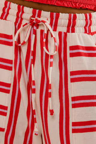 Striped Wide-Leg Casual Pants