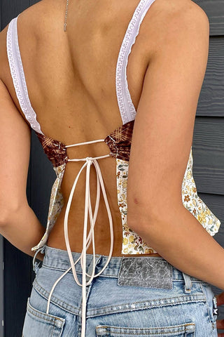 Floral Lace Trim Camisole