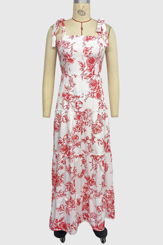 Floral Print Casual Maxi Dress