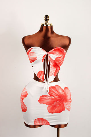 Elegant Floral Skirt Set