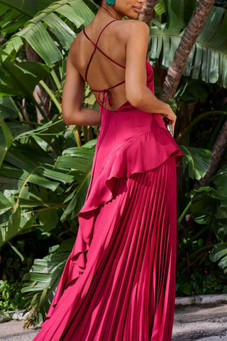 Asymmetrical Pleated Casual Dress